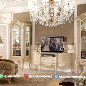 Bufet TV Hias Klasik Sultan White Classic