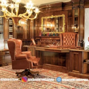 Design Meja Kantor Direktur Luxury Finish