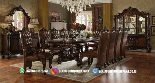 Meja Makan Klasik 10 Kursi Sultan