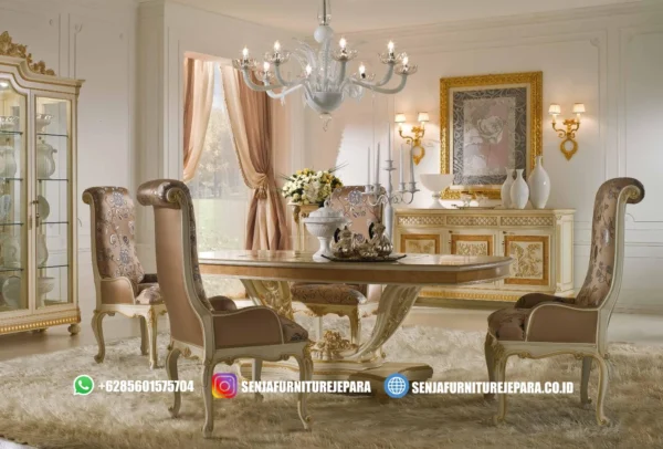 Meja Makan Klasik 6 Kursi Minerva