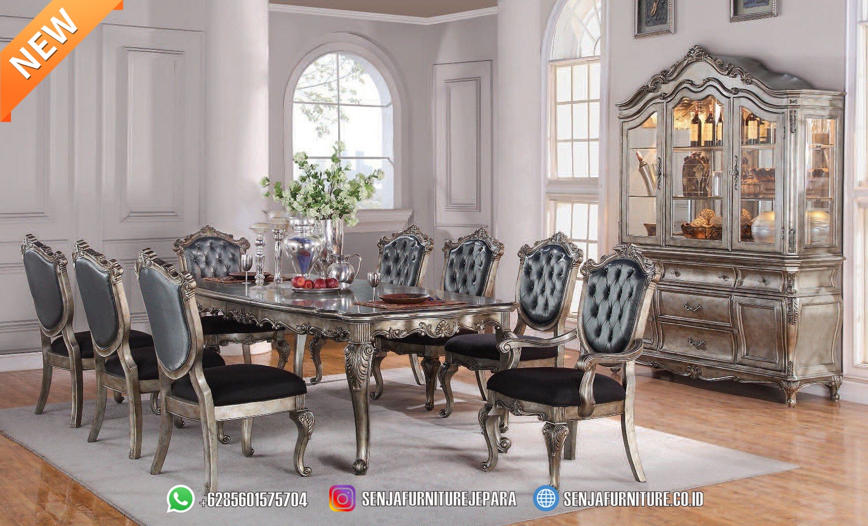 New Meja Makan Mewah Ukiran Jepara Klasik Silver Antik Meja Makan Mewah, Meja Makan Klasik, Meja Makan Kayu Jati, Meja Makan Minimalis, Ruang Makan Mewah, Meja Makan Mewah 4 Kursi, Meja Makan Mewah 6 Kursi, Meja Makan Mewah 8 Kursi, Meja Makan Mewah 10 Kursi, Meja Makan Mewah 12 Kursi, Meja Makan Klasik Eropa, Kursi Makan Mewah, Meja Makan Jepara