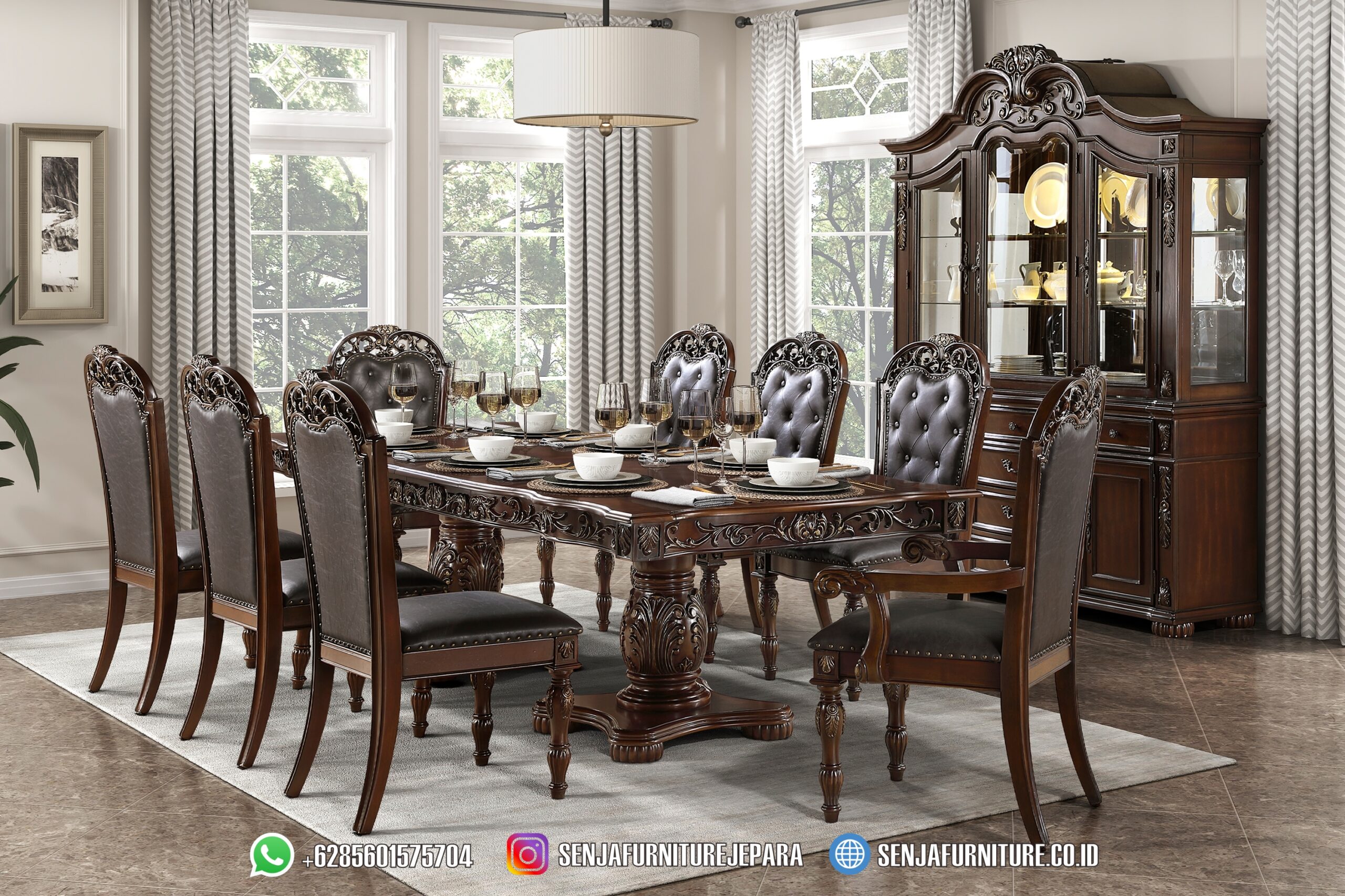 Product Meja Makan Mewah 8 Kursi Bahan Kayu Jati Terbaik Meja Makan Mewah, Meja Makan Klasik, Meja Makan Kayu Jati, Meja Makan Minimalis, Ruang Makan Mewah, Meja Makan Mewah 4 Kursi, Meja Makan Mewah 6 Kursi, Meja Makan Mewah 8 Kursi, Meja Makan Mewah 10 Kursi, Meja Makan Mewah 12 Kursi, Meja Makan Klasik Eropa, Kursi Makan Mewah, Meja Makan Jepara