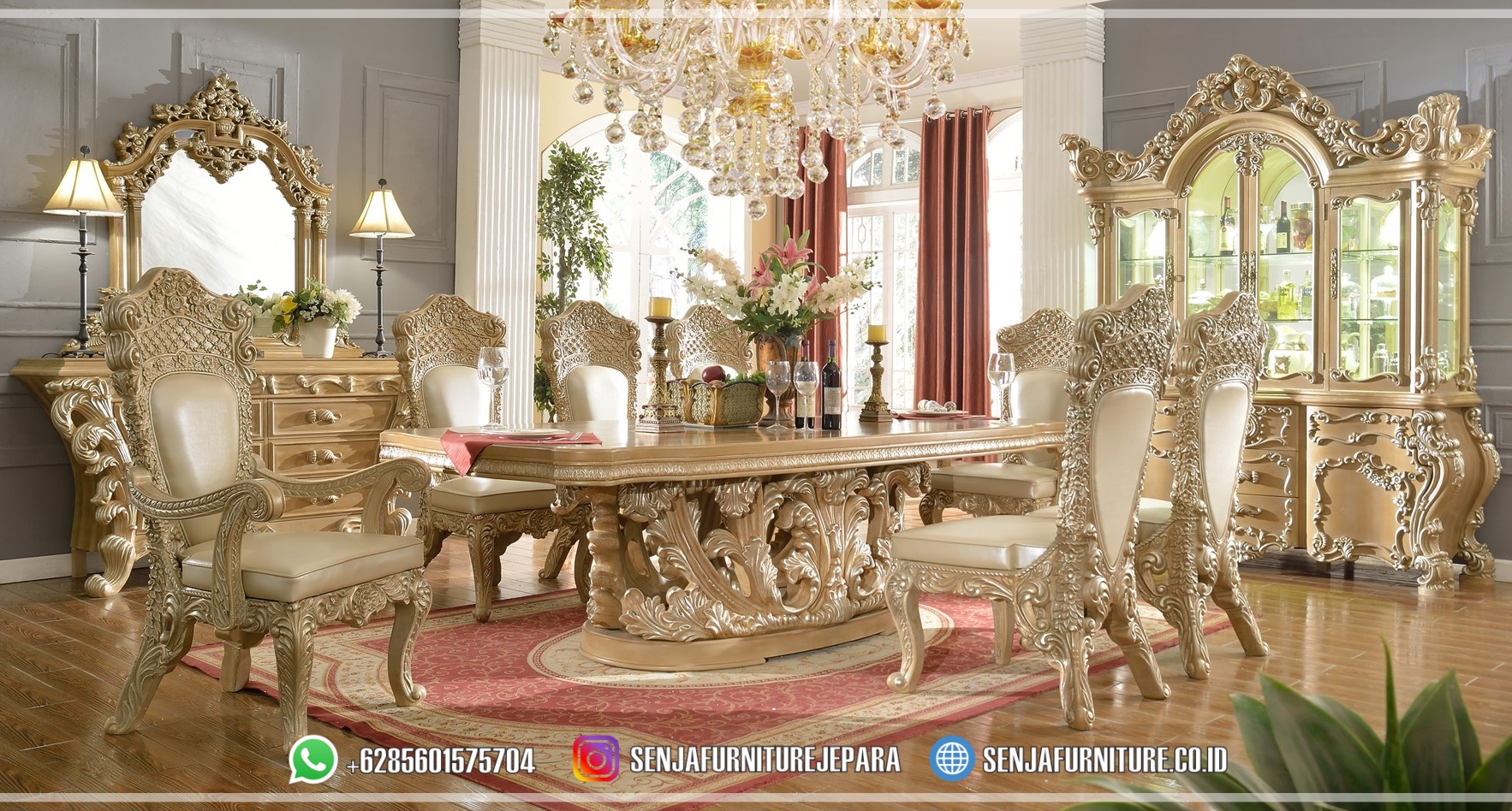 Dining Room Set Meja Makan Mewah 8 Piece Kursi Lion Meja Makan Mewah, Meja Makan Klasik, Meja Makan Kayu Jati, Meja Makan Minimalis, Ruang Makan Mewah, Meja Makan Mewah 4 Kursi, Meja Makan Mewah 6 Kursi, Meja Makan Mewah 8 Kursi, Meja Makan Mewah 10 Kursi, Meja Makan Mewah 12 Kursi, Meja Makan Klasik Eropa, Kursi Makan Mewah, Meja Makan Jepara