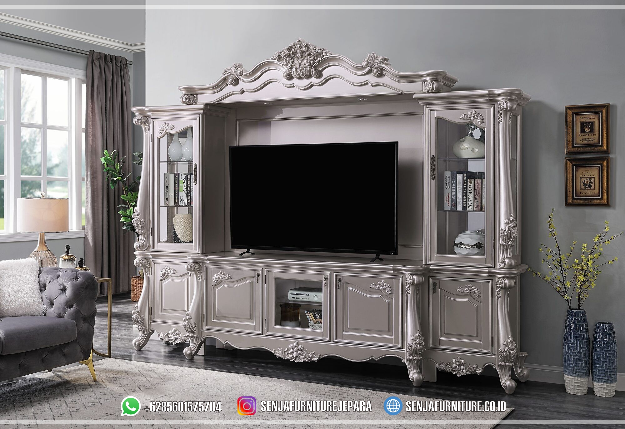 Lemari Hias Bufet TV Mewah Model Klasik Ukir Jepara Flower Bufet TV Mewah, Meja TV Klasik, Almari TV Klasik, Bufet TV Klasik, Bufet TV, Bufet TV Minimalis, Bufet TV Kayu Jati, Bufet TV Terbaru, Bufet TV Kaca, Bufet TV Hias, Bufet TV Ukir Jepara, Lemari Hias Klasik, Lemari Hias Minimalis, Meja TV Minimalis, Lemari TV Kayu Jati