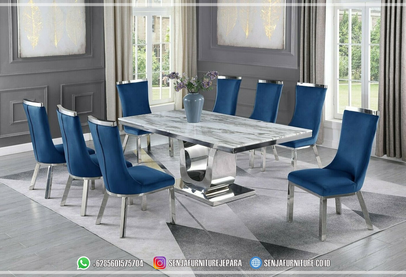 Product Meja Makan Marmer 8 Kursi Informa Blue Fabric Meja Makan Marmer, Meja Makan Mewah, Meja Makan Minimalis, Meja Makan Marmer Bulat, Meja Makan Marmer Modern, Meja Makan Marmer 4 Kursi, Meja Makan Marmer 6 Kursi, Meja Makan Marmer 8 Kursi, Meja Makan Marmer Informa, Meja Makan Marmer Oval, Meja Makan Marmer Import, Meja Makan Marmer Putih,Jual Meja Makan Marmer