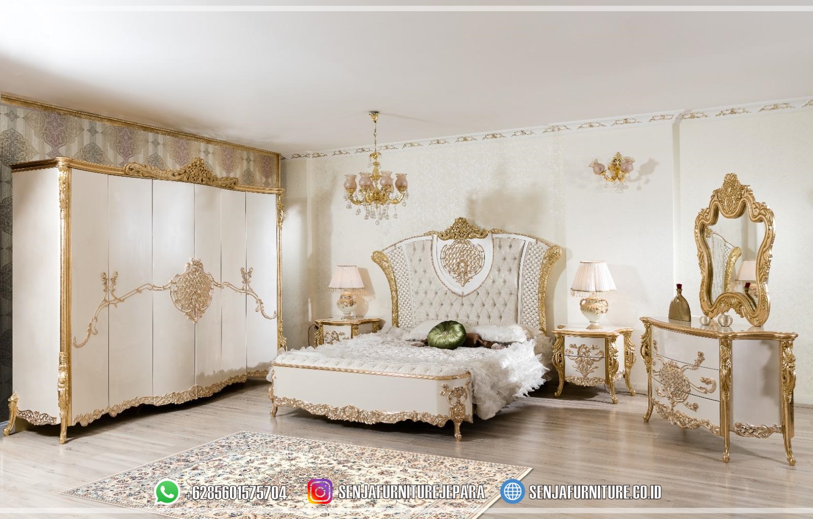 Tempat Tidur Mewah Elegan Kamar Set Gold Finish Valery Tempat Tidur Mewah, Tempat Tidur Klasik, Tempat Tidur Pengantin, Tempat Tidur Sultan, Tempat Tidur Minimalis, Tempat Tidur Mewah Ukir Jepara, Tempat Tidur Kayu Jati, Tempat Tidur Elegan, Tempat Tidur Modern, Model Tempat Tidur Mewah, Kamar Set Mewah, Desain Tempat Tidur Mewah, Desain Kamar Klasik, Interior Kamar Mewah, Bedroom Set Classic