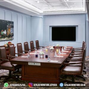 Meja Rapat Kantor, Meja Meeting Kantor, Meja Rapat Pimpinan, Meja Rapat Kayu Jati, Meja Meeting Klasik, Meja Rapat Klasik, Meja Rapat Mewah, Meja Meeting Kayu Jati, Meja Rapat Bundar, Meja Rapat Minimalis, Meja Rapat HPL, Meja Rapat Ukir Jepara, Meja Rapat Oval, Interior Ruang Rapat