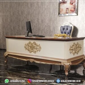 Desain Meja Kerja Direktur Klasik Eropa Luxury Finish
