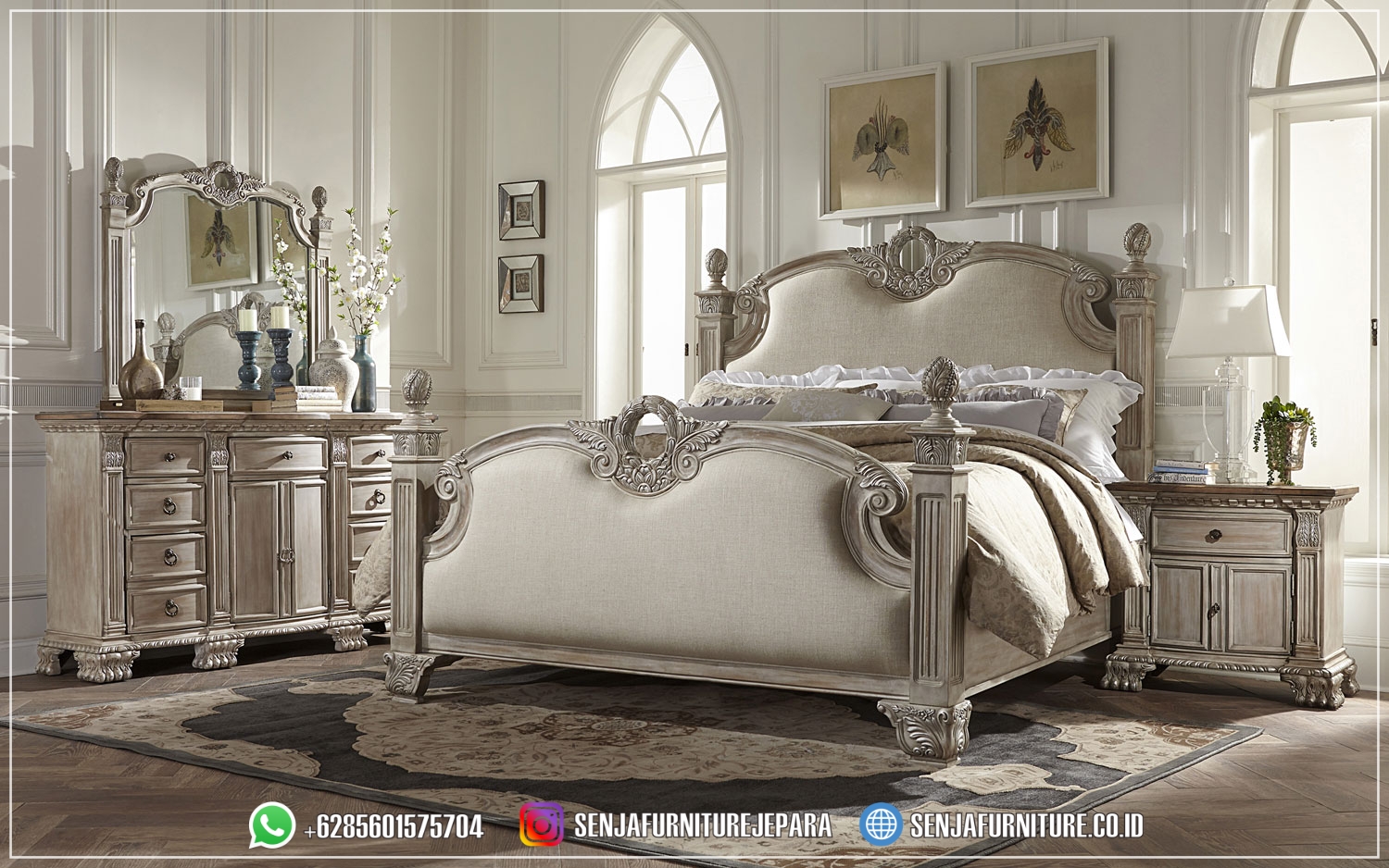 Ethnic Kamar Tidur Mewah White Wash Ukiran 3D Premium Kamar Tidur Mewah, Tempat Tidur Mewah, Tempat Tidur Klasik, Tempat Tidur Jati, Tempat Tidur Pengantin, Tempat Tidur Sultan, Tempat Tidur Minimalis, Tempat Tidur Ukir Jepara, Tempat Tidur Elegan, Tempat Tidur Modern, Model Tempat Tidur Mewah, Set Kamar Mewah, Desain Tempat Tidur Mewah, Desain Kamar Klasik, Interior Kamar Mewah, Bedroom Set Classic